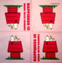 BF-077 Known Figures - 3-ply - Braun - Peanuts - Snoopy - Happiness is being with friends